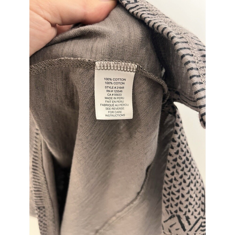 Escape by Habitat Clothes Gray Cotton Cowl Neck Slub Knit Tunic Top Large Travel - Picture 4 of 5